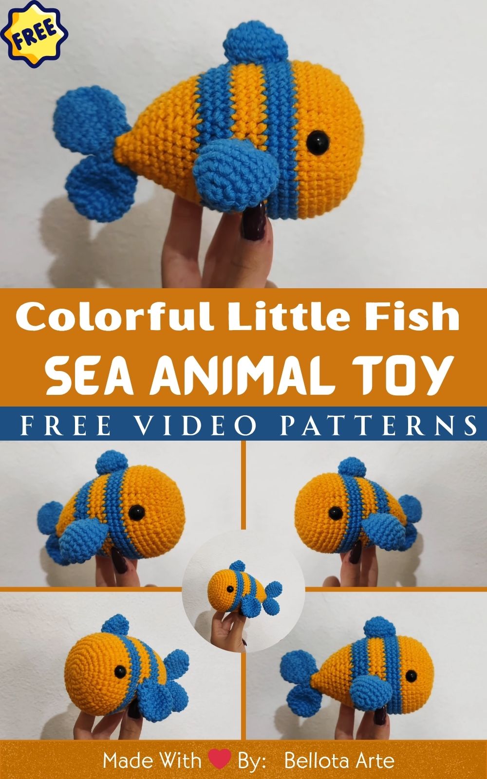 Crochet Colorful Little Fish Amigurumi Pattern – Easy & Cute Sea Animal Toy