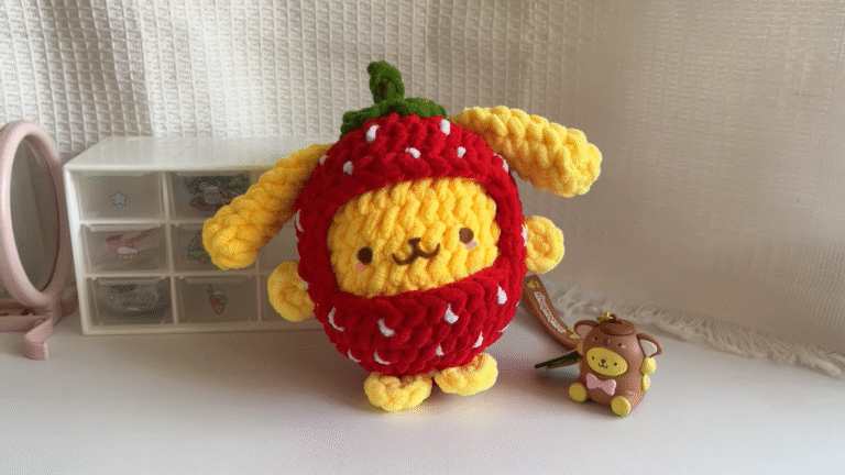 Easy Crochet Strawberry Pompompurin Patterns Cute Sanrio-Inspired Amigurumi