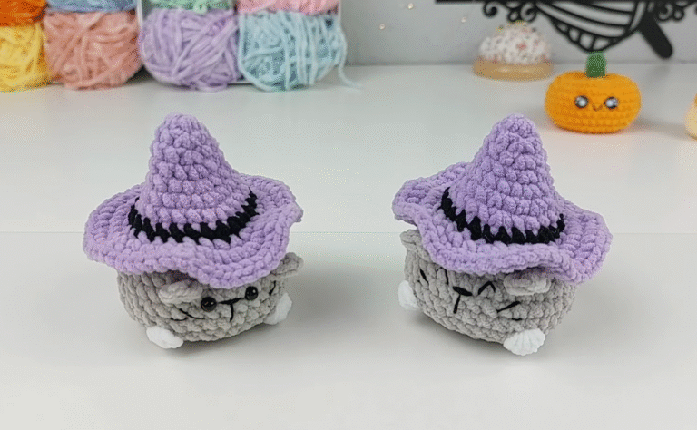 Spooky Crochet Kawaii Cat Witch Halloween Amigurumi Pattern