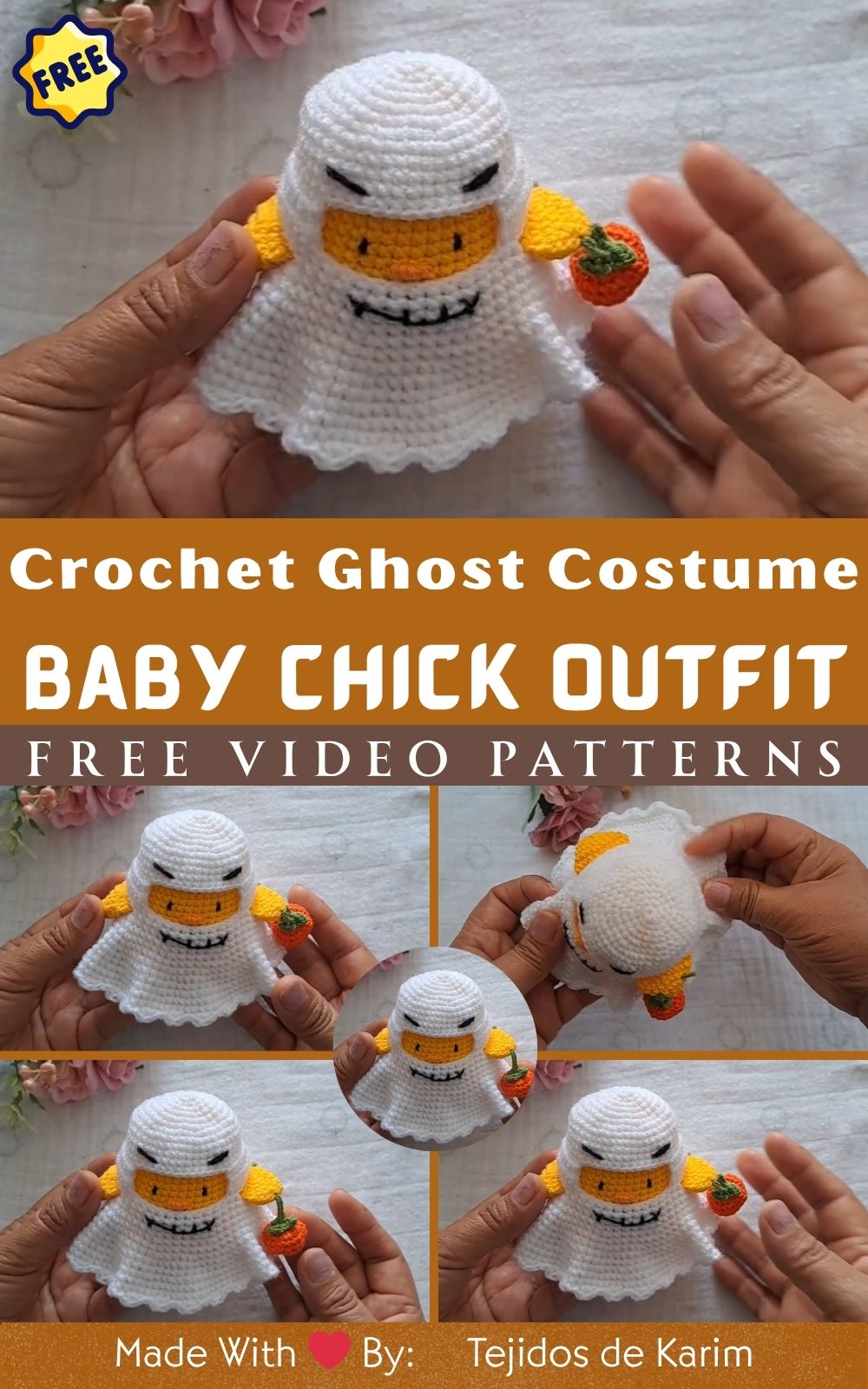 Crochet Ghost Costume Pattern for Baby Chick – DIY Halloween Outfit