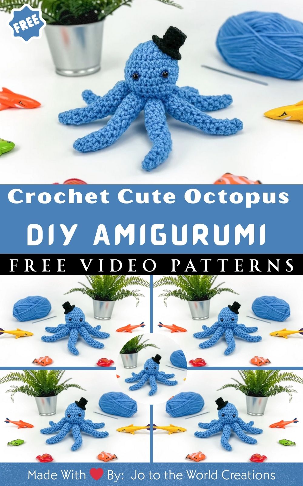 DIY Crochet Cute Octopus Amigurumi Pattern