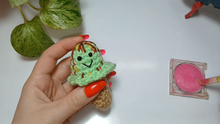 Easy Crochet Ice Cream Keychain Amigurumi Pattern Toy