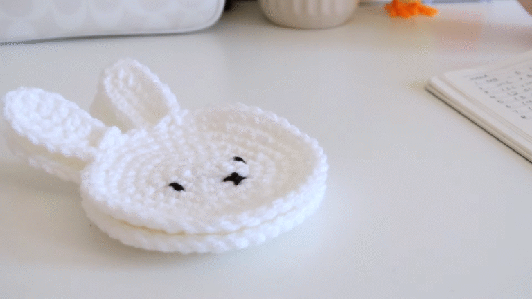 DIY Crochet Cute Miffy Coaster Bunny Amigurumi Pattern