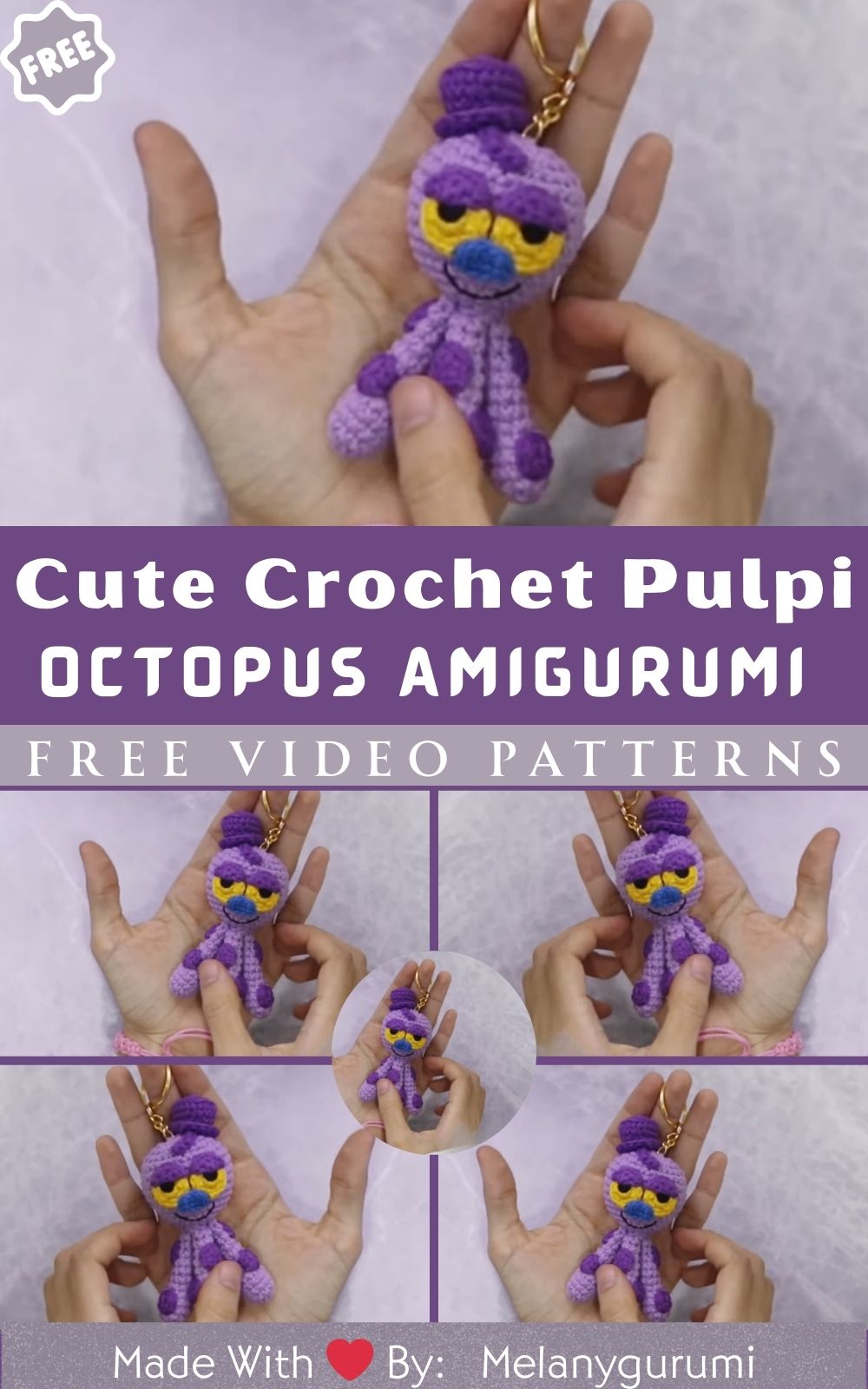 Mini Cute Crochet Pulpi Octopus Amigurumi Pattern