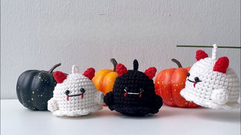 Crochet Spooky Ghost Devil Halloween Doll Amigurumi