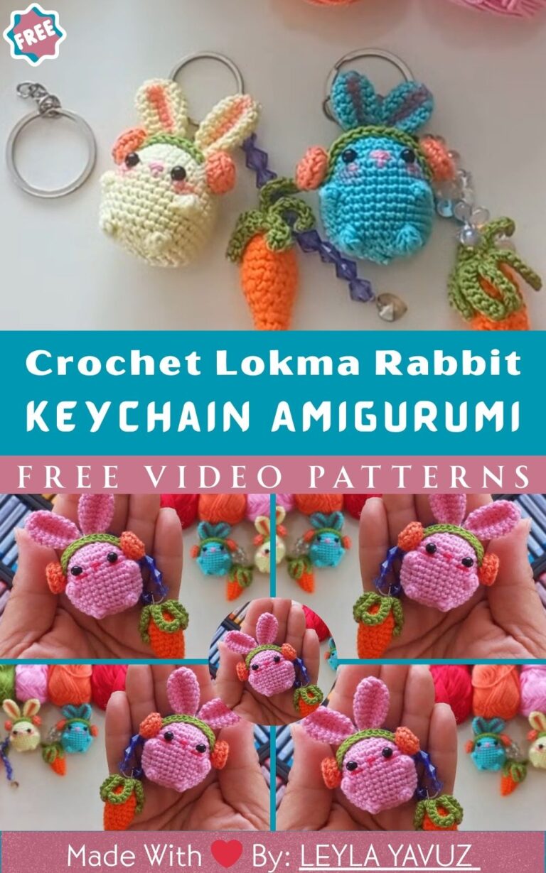 Crochet Rabbit Keychain Amigurumi