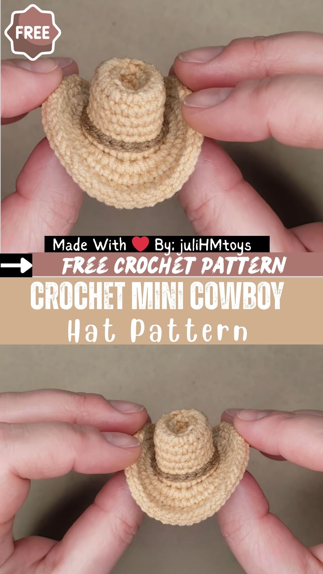 Mesmerizing Crochet Mini Cowboy Hat Pattern