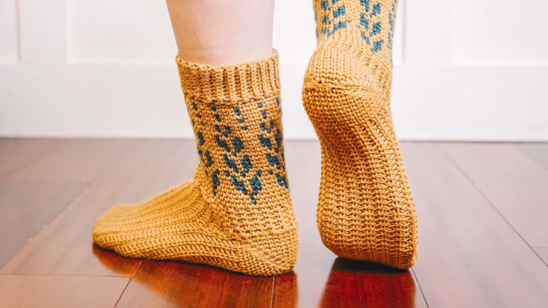 Best Free Crochet Vine Lace Sock Patterns For Women