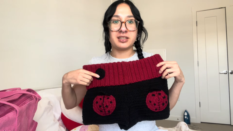 Elegant Crochet Ladybug Foldover Clutch Skirt Amigurumi Pattern