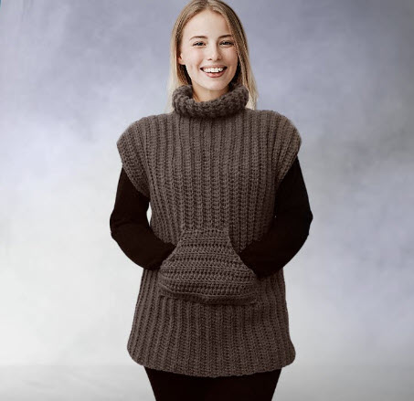 Unique Crochet Vest with Uneven Hem Patterns Collection