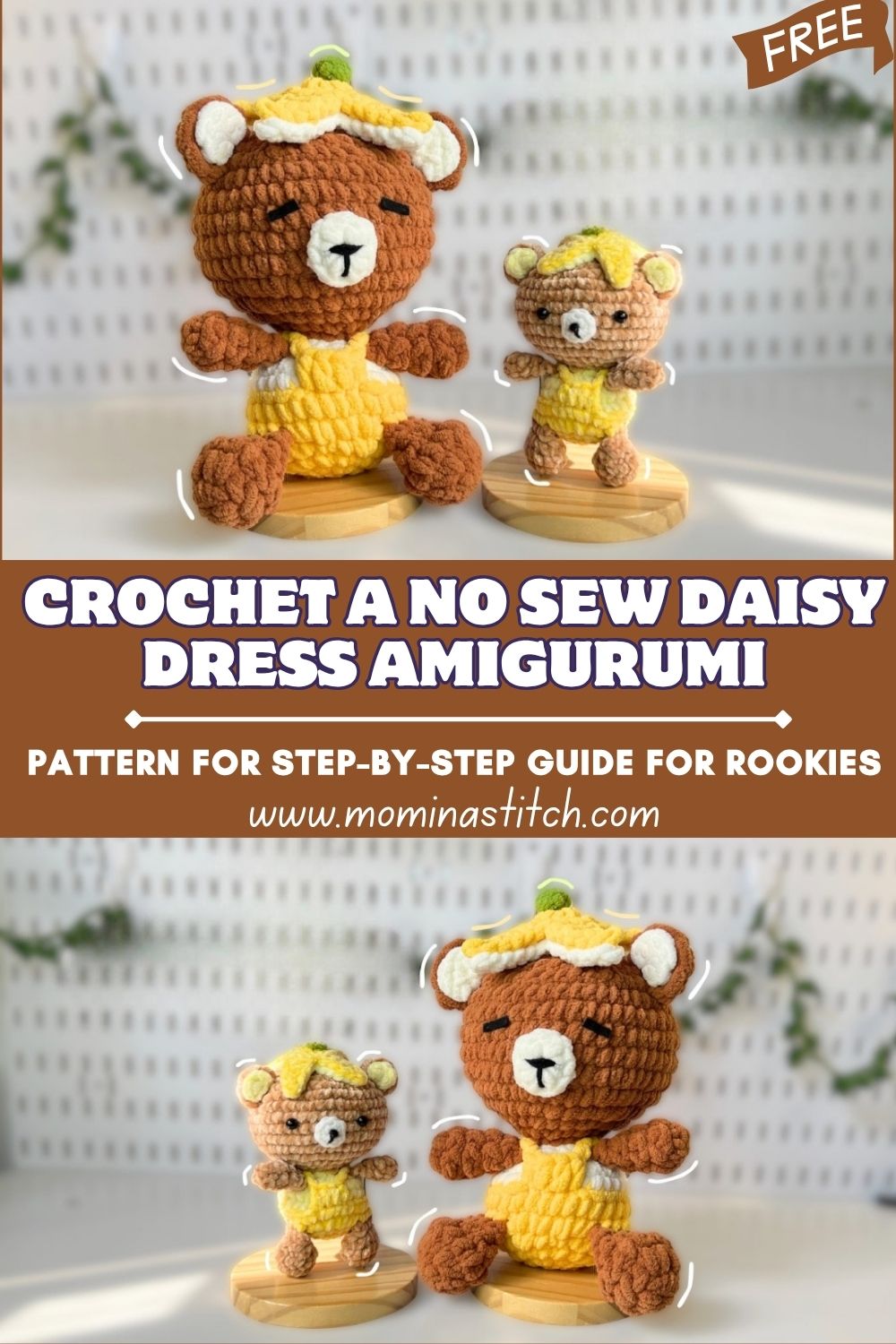 Crochet Banana Bear Amigurumi Pattren Step-by-Step for Absolute Beginners