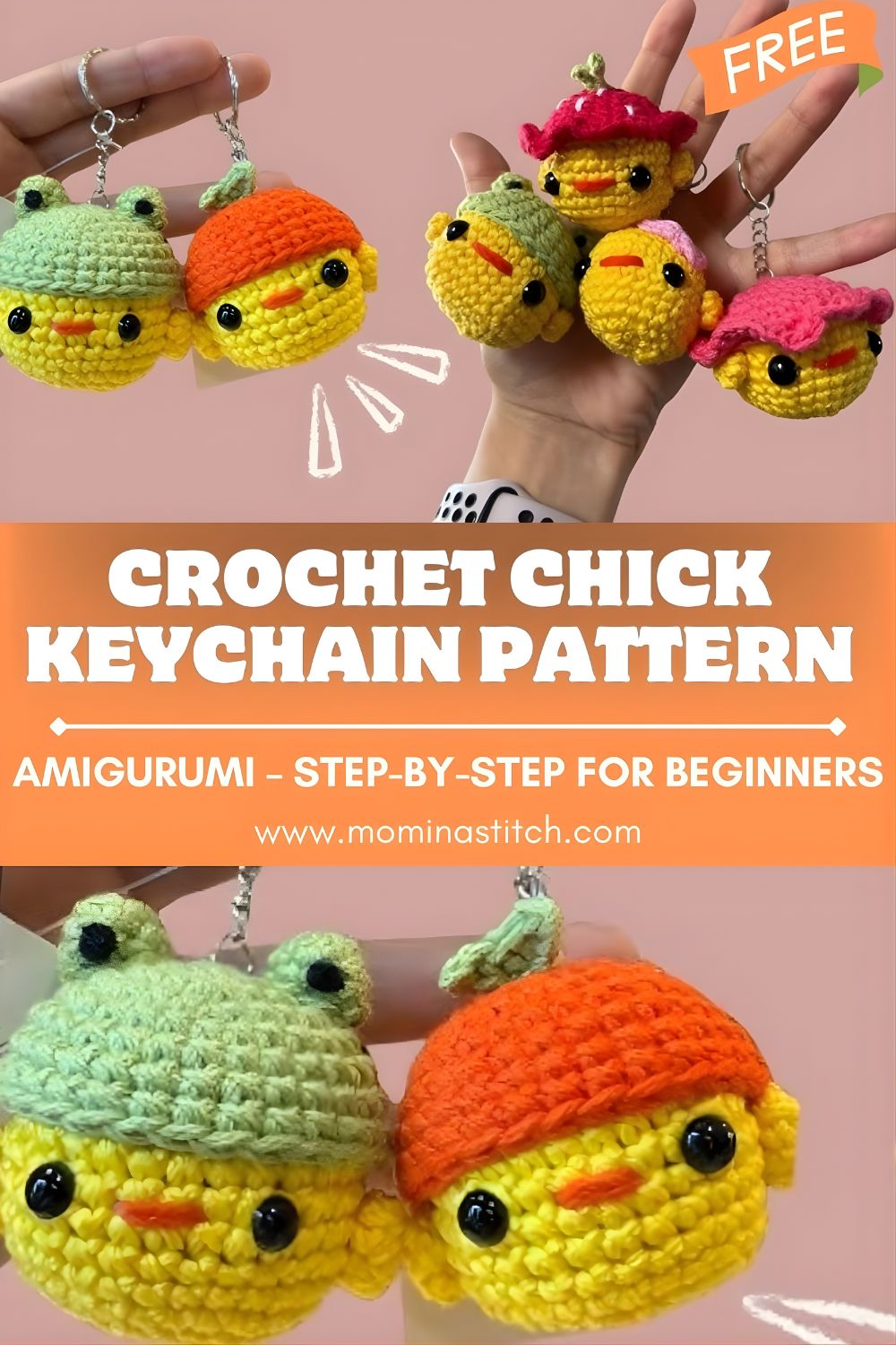 Crochet Chick Keychain Pattern Mini Amigurumi – Step-by-Step for Beginners