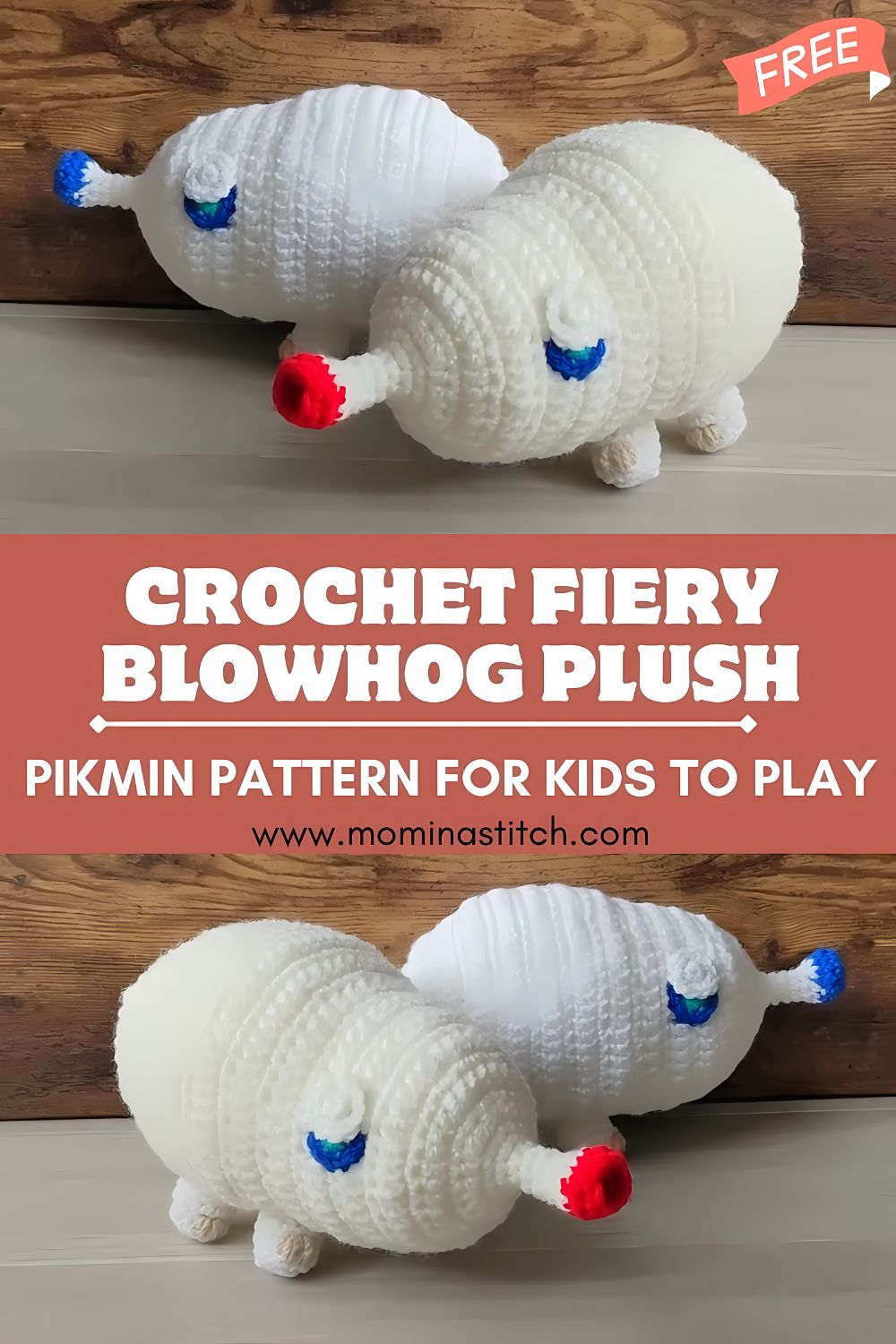 Crochet Fiery Blowhog Plush Pikmin Pattern For Kids To Play