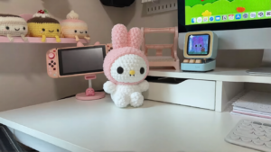 Crochet My Melody Amigurumi Sanrio Pattern in Pastel Pink & White