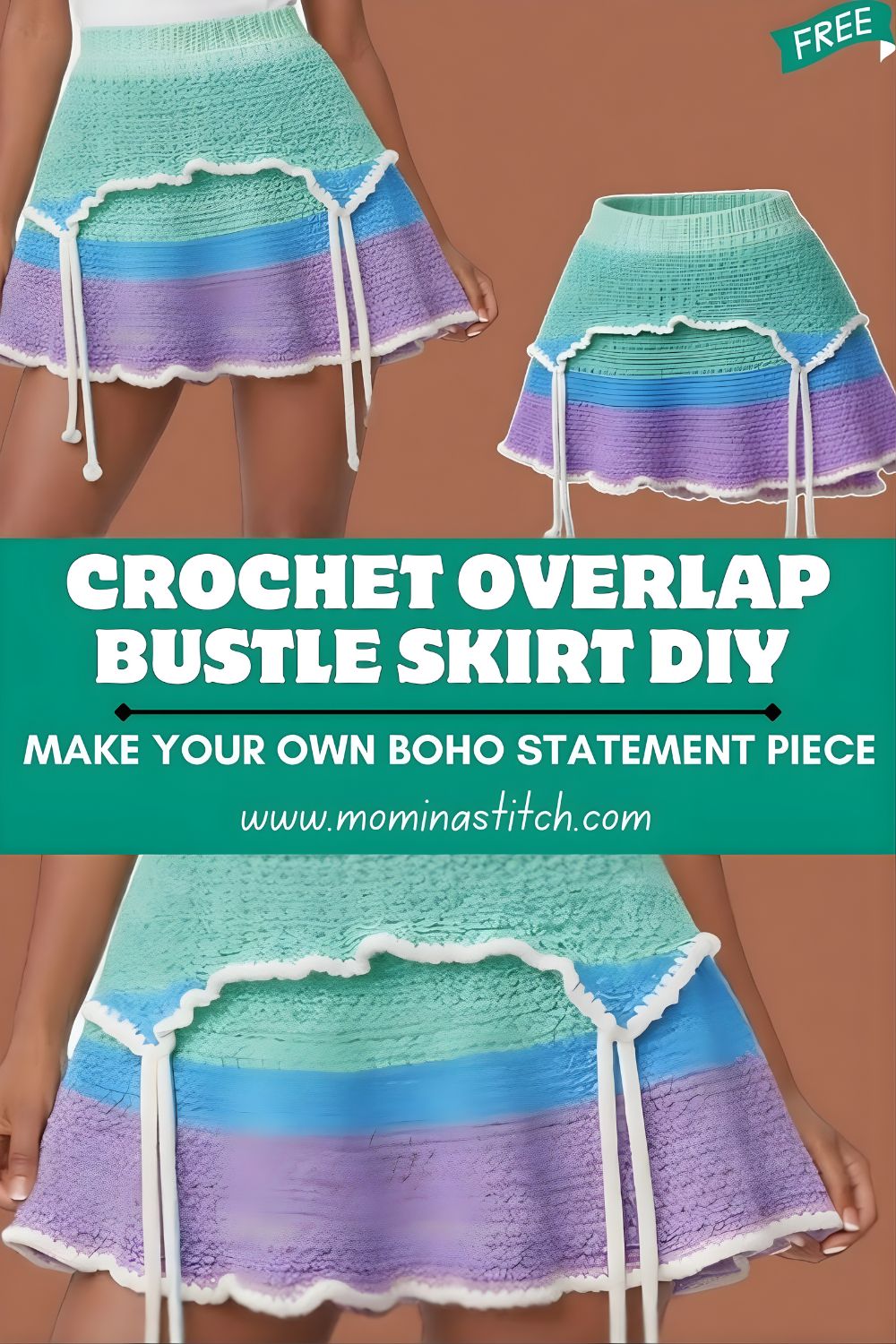 Crochet Overlap Bustle Skirt DIY – Make Your Own Boho Statement Piece