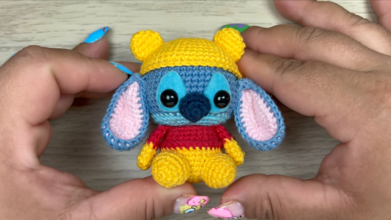 Crochet Winnie the Pooh Inspired Amigurumi Doll Hood with Floppy Ears