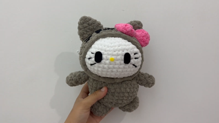 Cute Crochet Pusheen Hello Kitty Cat Onesie Pattern for Beginners