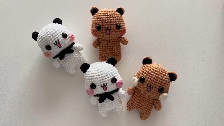 Prosperous Crochet Dudu & Bubu Keychain Amigurumi Step-by-Step Tutorial for Trainees