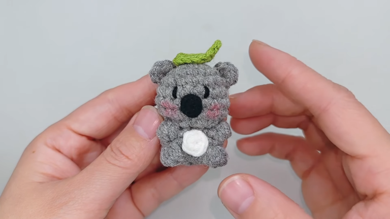 How to Crochet Mini Koala Gummy Bear Keychain for Beginners