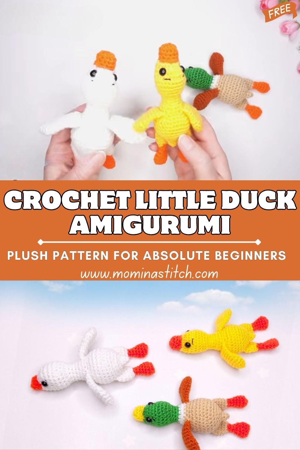 Sophisticated Crochet Little duck Amigurumi Plush Pattern For absolute beginners