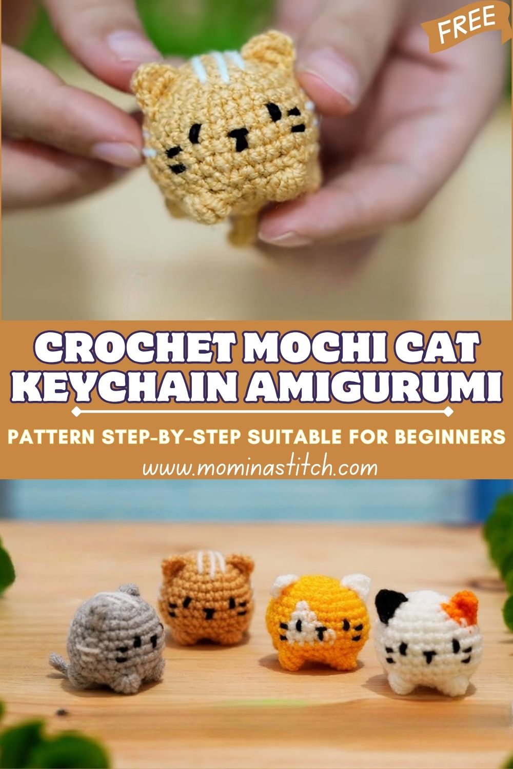 Wondrous Crochet Mochi Cat Keychain Amigurumi Pattern Step-by-Step Suitable for beginners