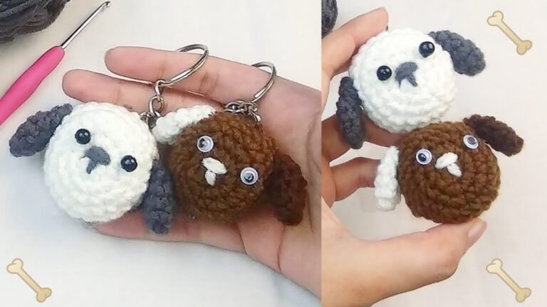 Loving Crochet Dog Keychain Amigurumi Plush in Under Two Hours Suitable for beginners