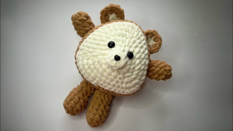 Plush Crochet Chenille Kawaii Bear Amigurumi Plush Pattern