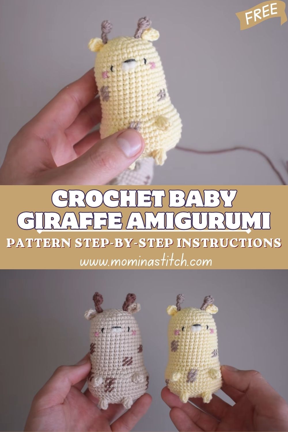Cheerful Crochet Baby Giraffe Amigurumi Pattern Step-by-Step Instructions