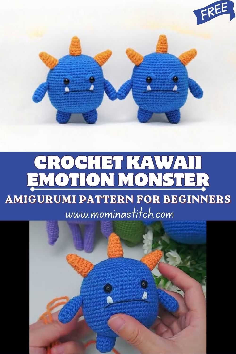 Inspiring Crochet Kawaii Emotion Monster Amigurumi Pattern for Beginners