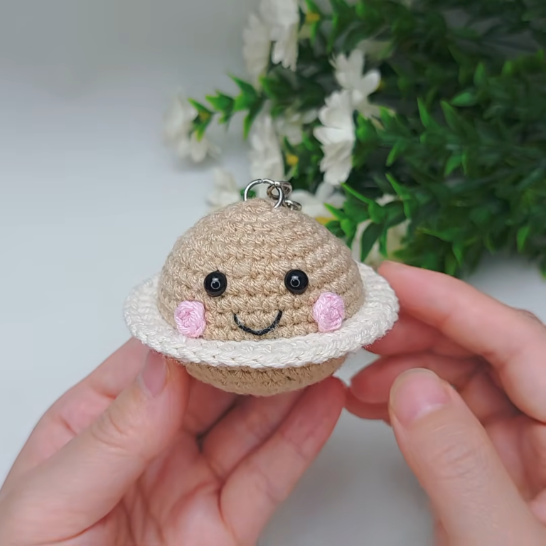 Impressive Crochet Baby Saturn with Rings Planet Keychain Amigurumi Pattern