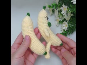 Fabulous Crochet Gentleman Banana Keychain Amigurumi Plush Idea Pattern