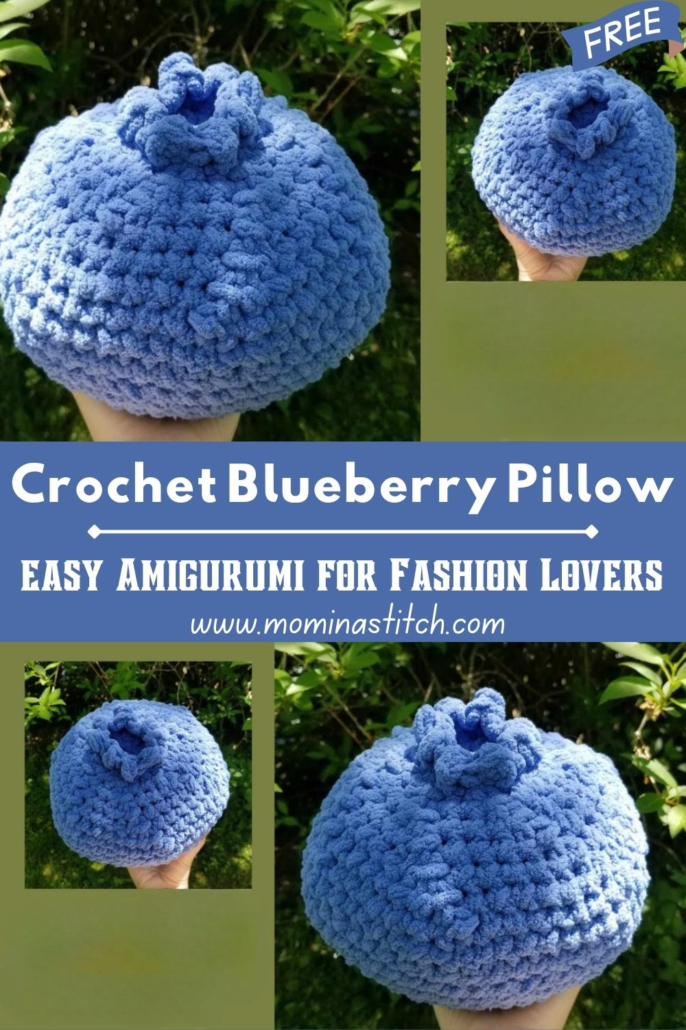 Awesome Crochet Blueberry Pillow easy Amigurumi for Fashion Lovers