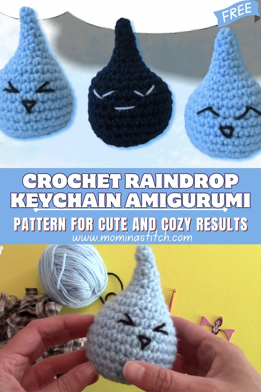 Easy-to-Follow Crochet Raindrop Keychain Amigurumi Pattern for Cute and Cozy Results