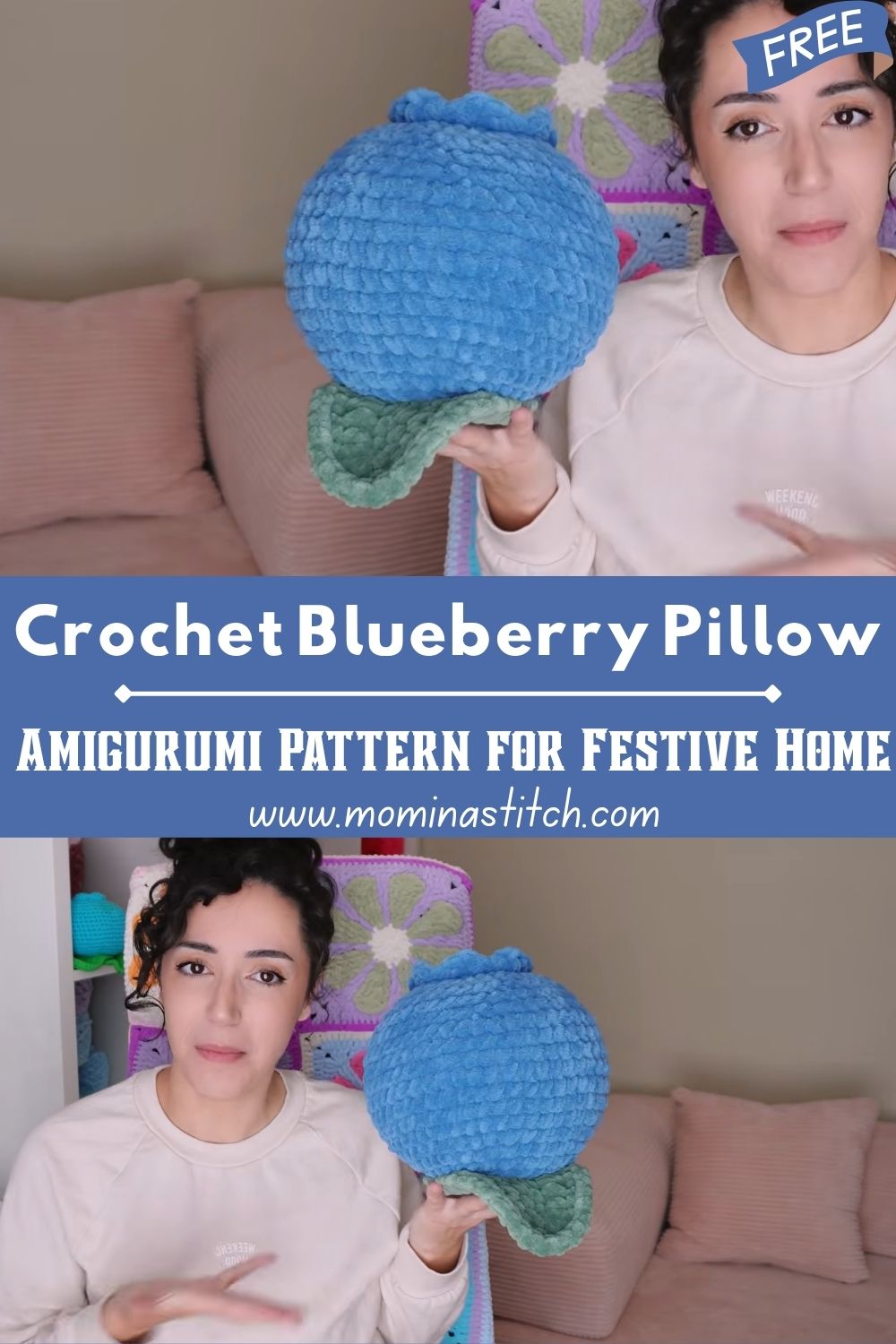 Fabulous Crochet Blueberry Pillow Amigurumi Pattern for Festive Home Displays