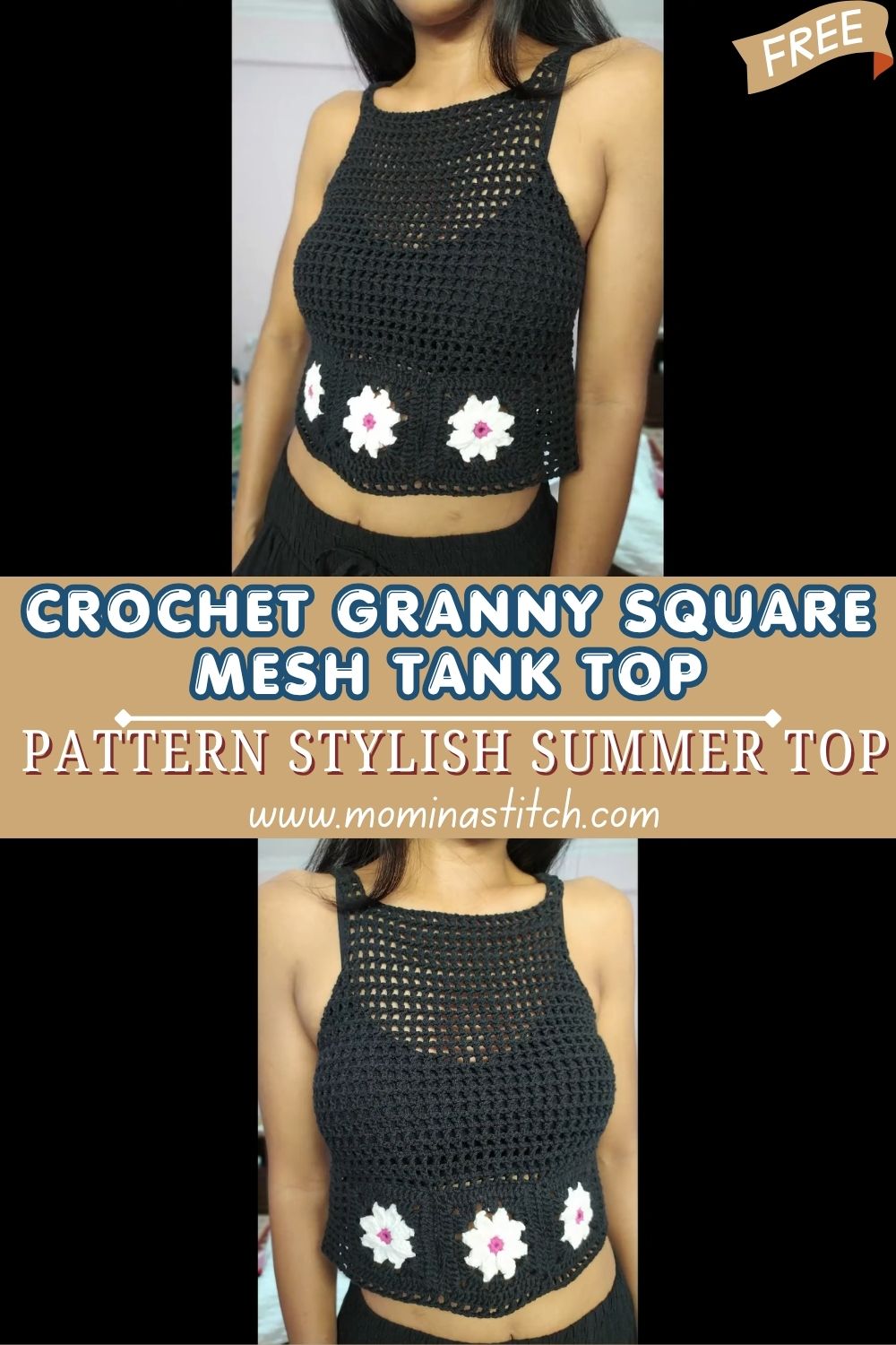 Fabulous Crochet Granny Square Mesh Tank Top Pattern Stylish Summer Top