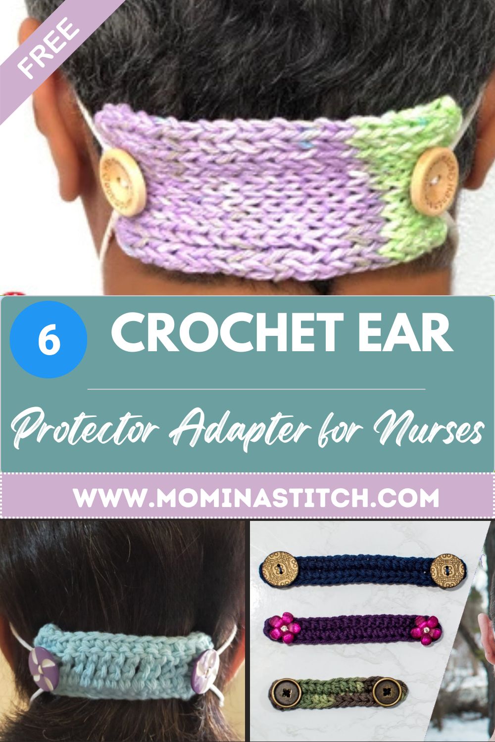 Free Crochet Ear Protector Adapter for Nurses, Kids & Adults