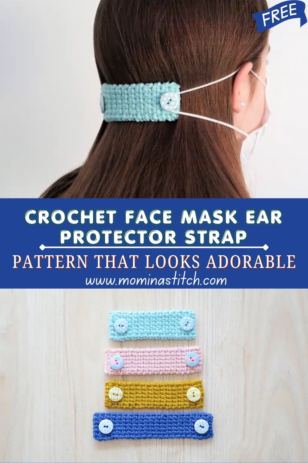 Charming Crochet Face Mask Ear Protector Strap Pattern That Looks Adorable