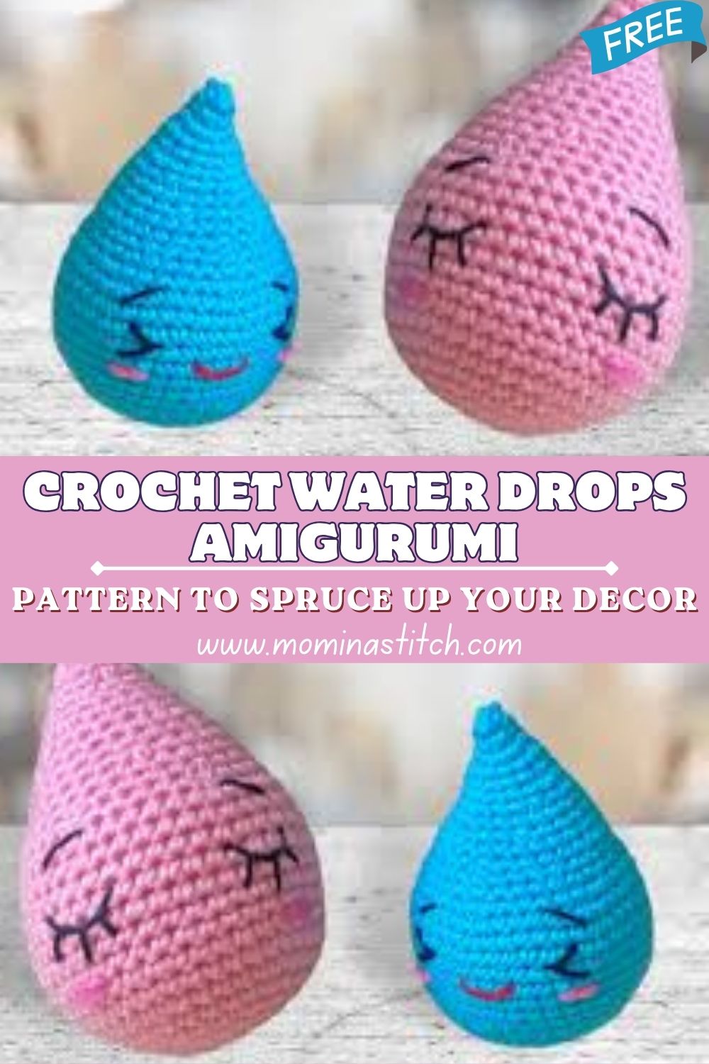 Playful Crochet Water Drops Amigurumi Pattern to Spruce Up Your Decor