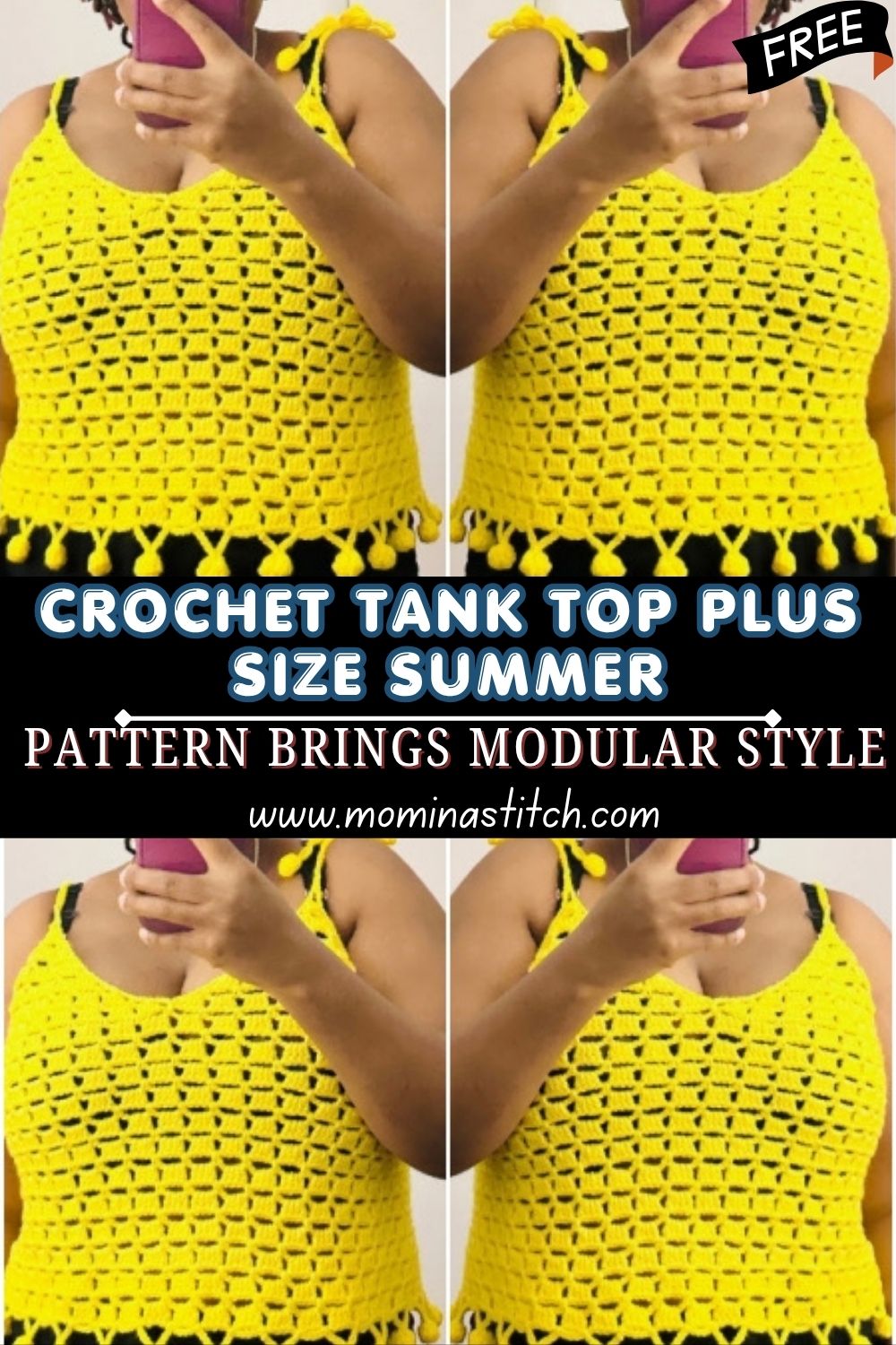 Polished Crochet Tank Top Plus Size Summer Pattern Brings Modular Style