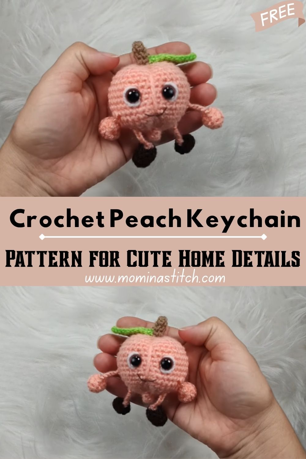Precious Crochet Peach Keychain Pattern for Cute Home Details
