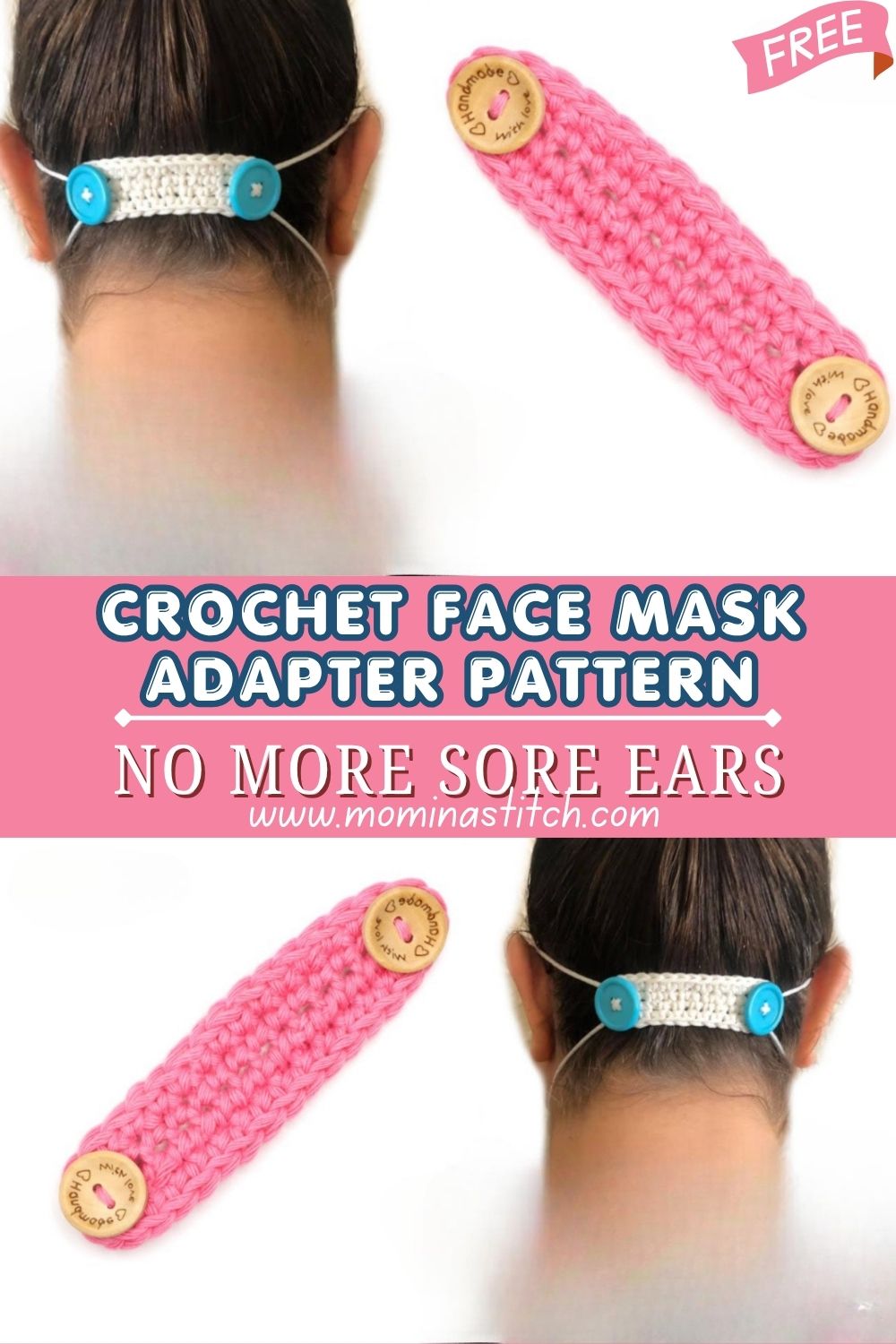 Serene Crochet Face Mask Adapter Pattern No More Sore Ears