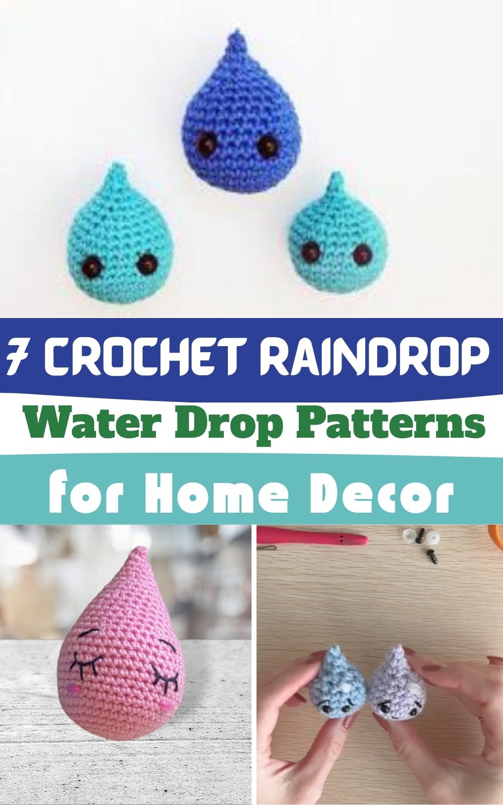 Stunning Crochet Raindrop Water Drop Patterns for Home Decor