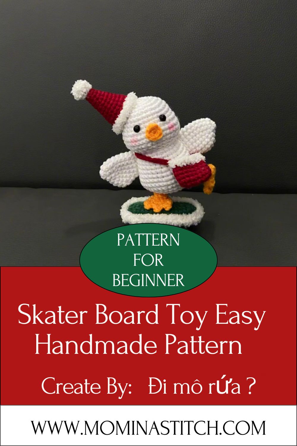 Charming Crochet Skater Board Toy Easy Handmade Pattern