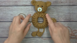 Crochet Teddy Bear Hair Tie Free Pattern for Cute Everyday Wear
