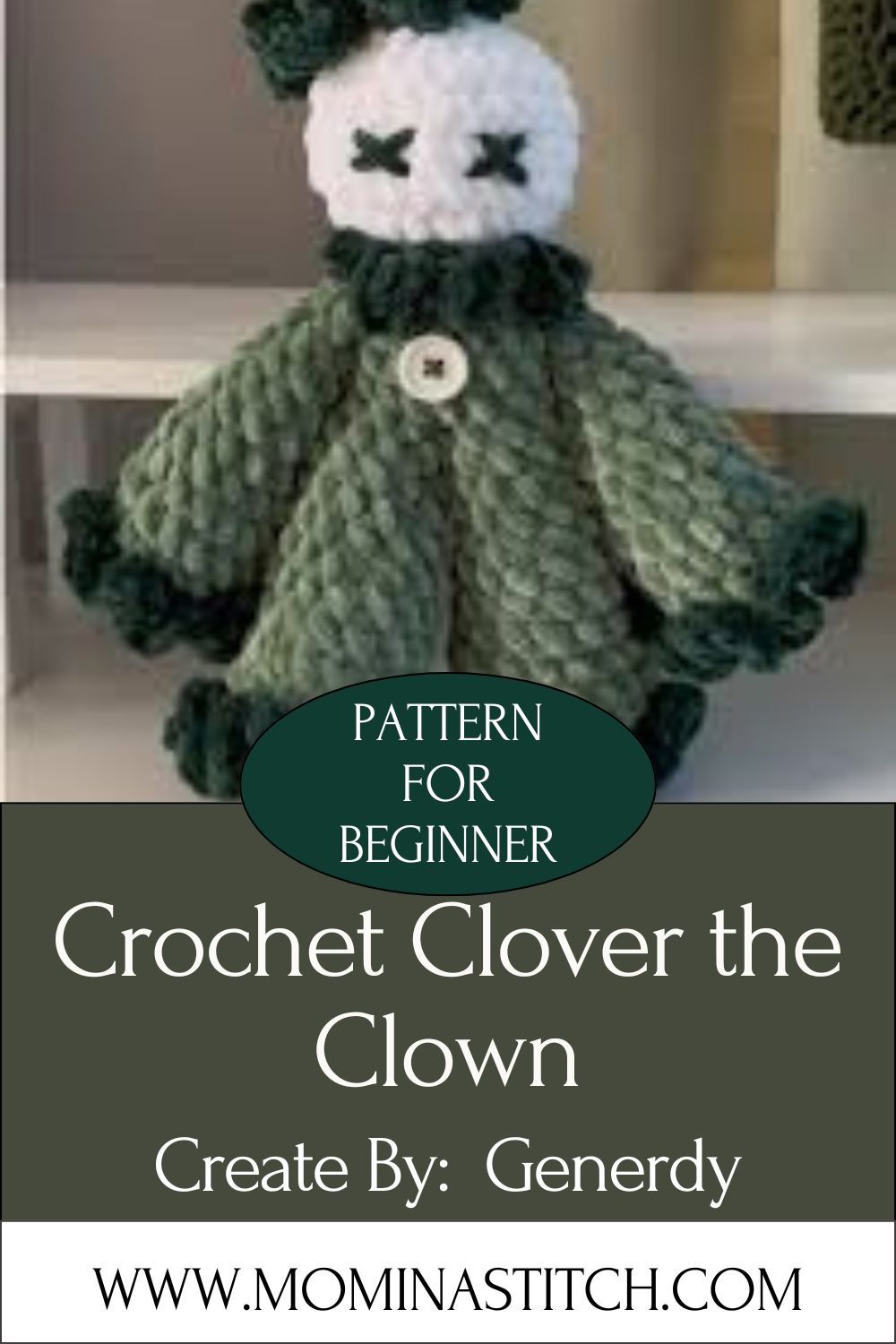 Crochet Clover the Clown Amigurumi Pattern for Good Vibes