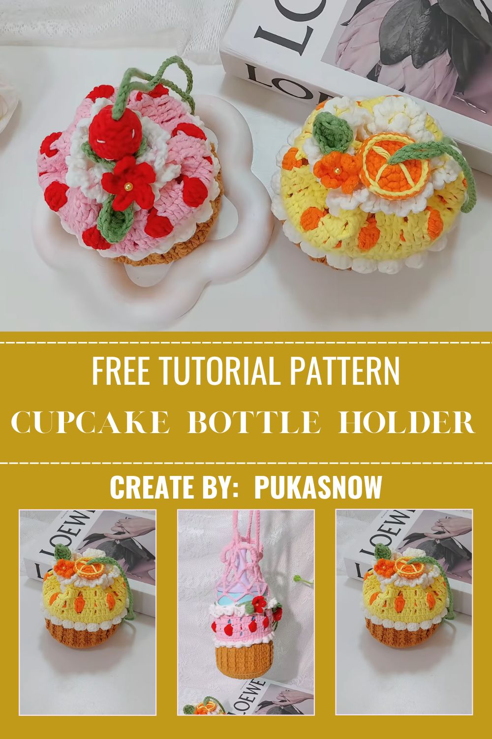 Crochet Cupcake Bottle Holder Pattern You'll Love to Make