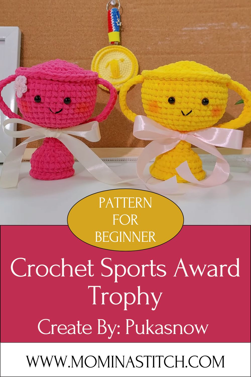 Crochet Sports Award Trophy & Medal Amigurumi Pattern for Celebrations