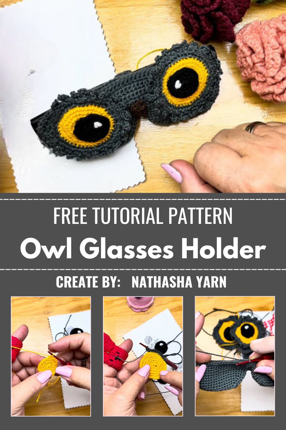 Free Crochet Owl Glasses Holder Patterns for Cute Handy Desk Storage