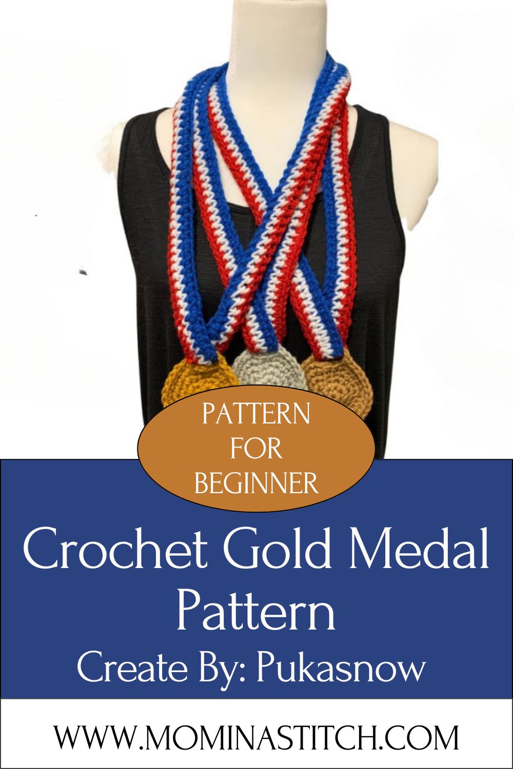 Perfect Crochet Gold Medal Pattern Gift for Champions
