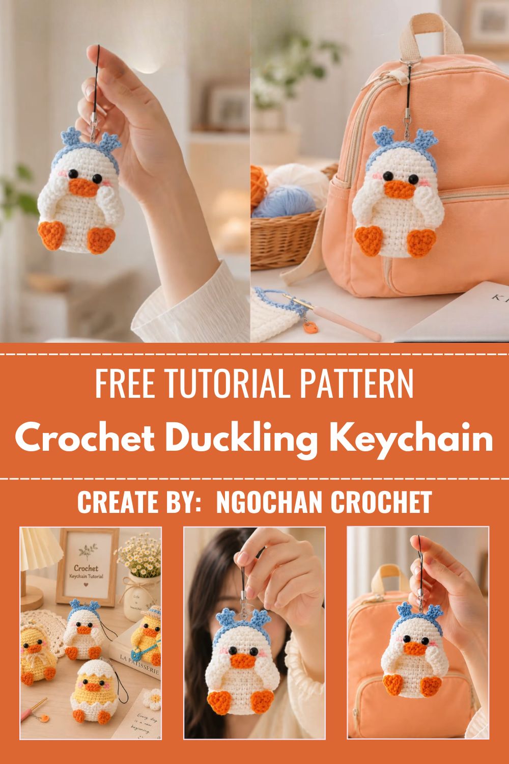 Sweet Crochet Duckling Keychain Pattern Easy Handmade Gift Idea